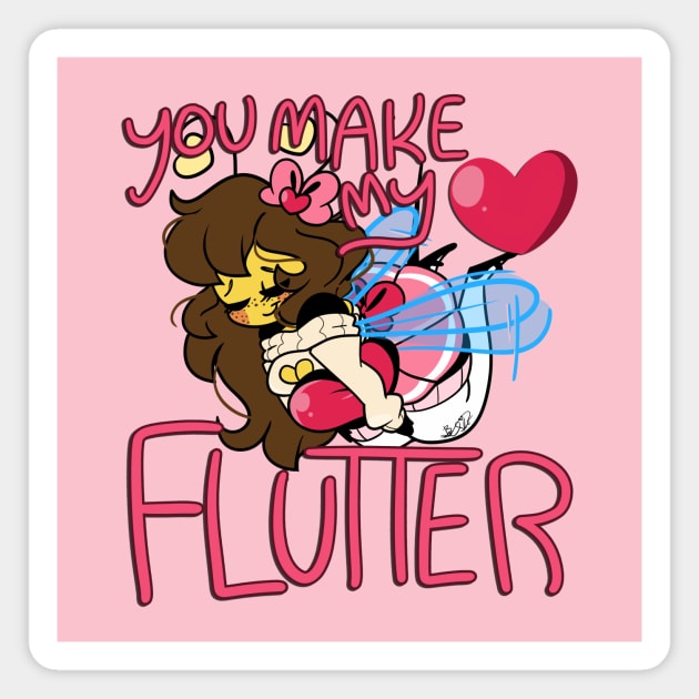 You Make My Heart Flutter Magnet by BefishProductions